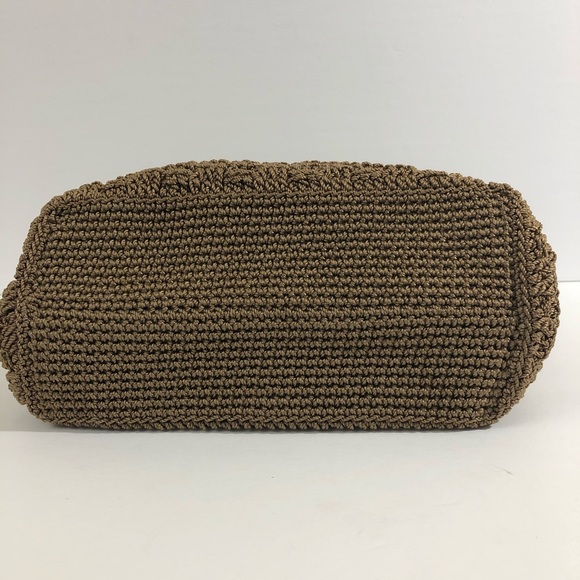 Lina Shoulder Bag Womens Knitted Crochet One Strap Gold Tone Hardware - Picture 5 of 12